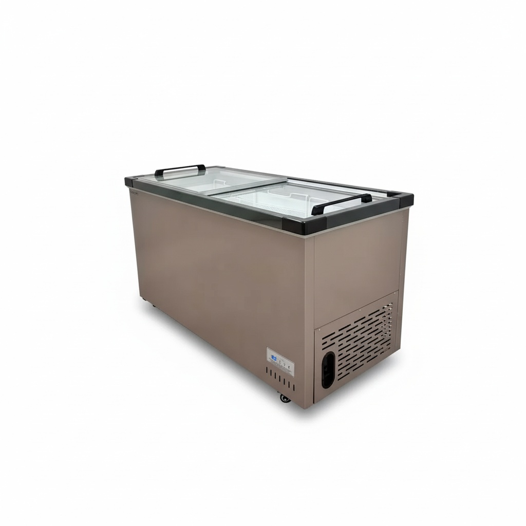 Commercial Chest Freezer - ตู้แช่แข็งเชิงพาณิชย์แบบฝาทึบ, ขนาด 400-1500 ลิตร, ประตูบานเลื่อนกระจกสแตนเลส, สำหรับซูเปอร์มาร์เก็ตและร้านขายของชำ