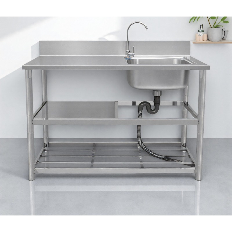 อ่างล้างจานสแตนเลสแบบตั้งพื้นพ - Commercial Kitchen Worktops บทวิจารณ์และราคา