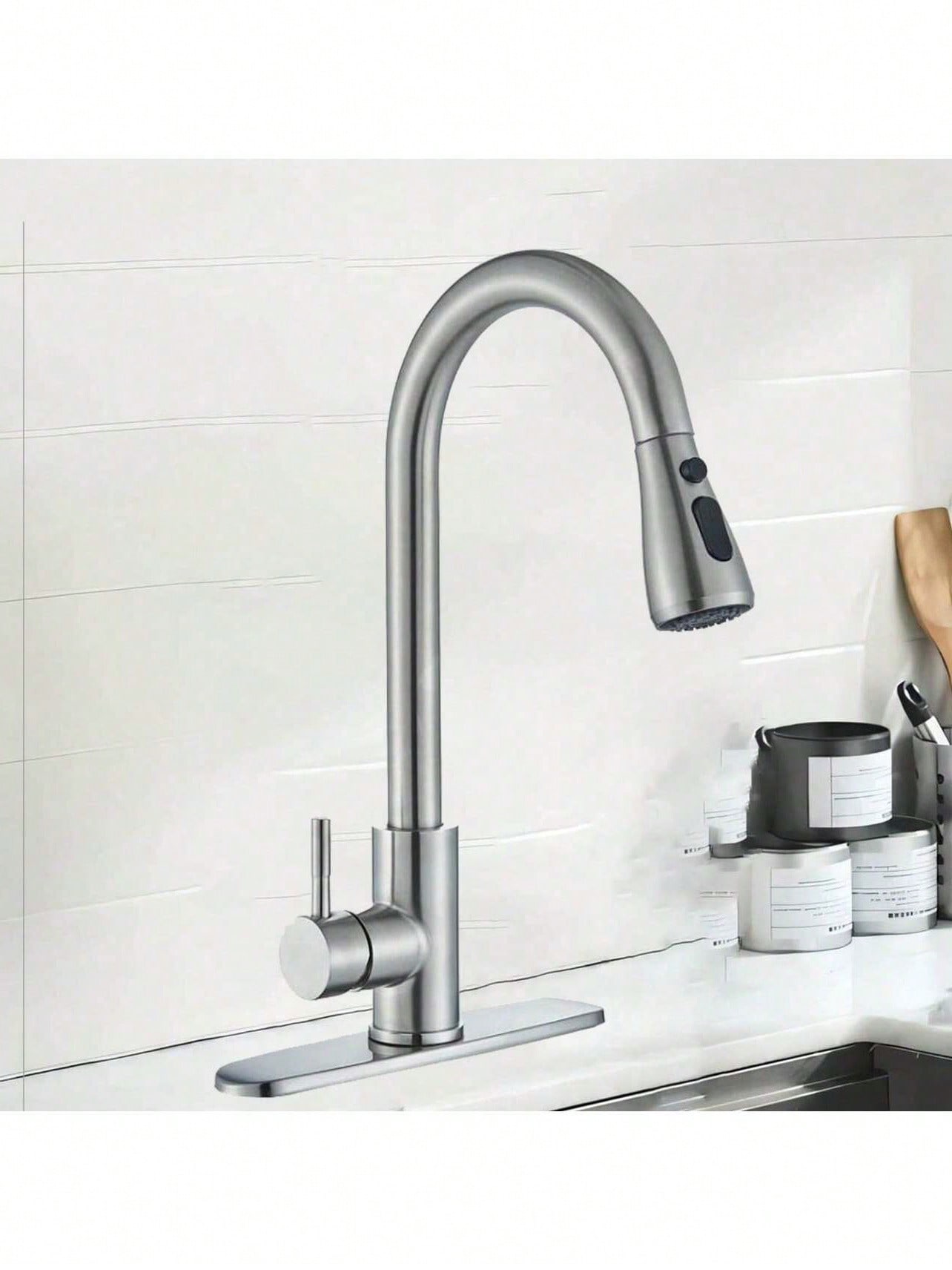 ก๊อกน้ำห้องครัวพร้อมหัวฉีดดึงล - Commercial Kitchen And Bar บทวิจารณ์และราคา