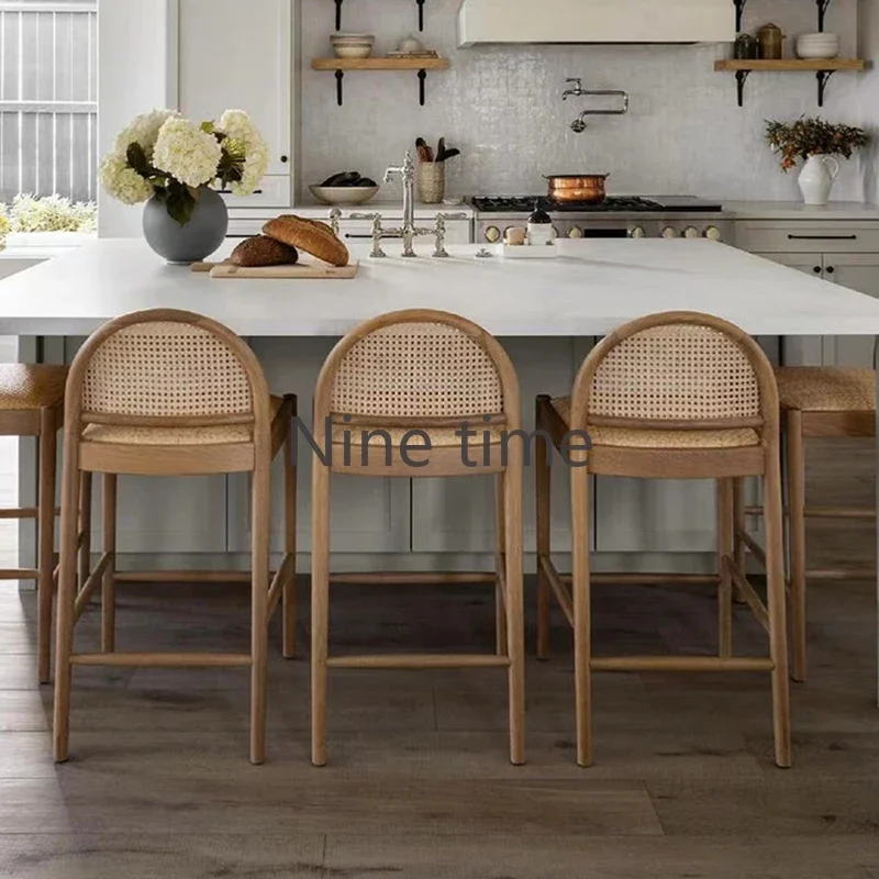 เก้าอี้บาร์ครัวไม้จริงหวายดีไซ - Commercial Kitchen And Bar บทวิจารณ์และราคา
